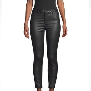 The Kooples Franky Mid Rise Faux Leather Black Skinny Jean Pants SIZE 26